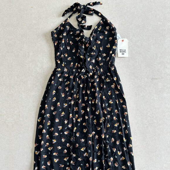 NWT Billabong Black Babylon Floral Jumpsuit - Picture 7 of 11